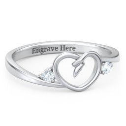 Hearts Entwined Pinky Promise Ring