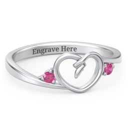 Hearts Entwined Pinky Promise Ring