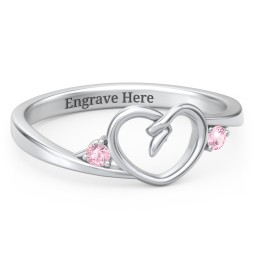 Hearts Entwined Pinky Promise Ring