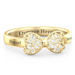 Adorable Bow Cage Ring
