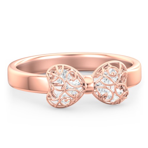 Adorable Bow Cage Ring