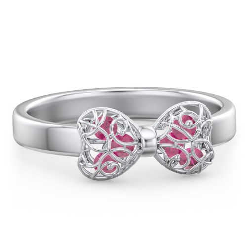 Adorable Bow Cage Ring