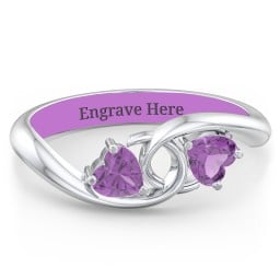 Two of Hearts Pinky Promise Ring