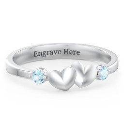 Heart-to-Heart Ring with Accent Stones
