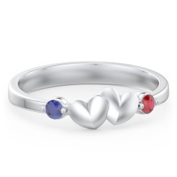 Heart-to-Heart Ring with Accent Stones
