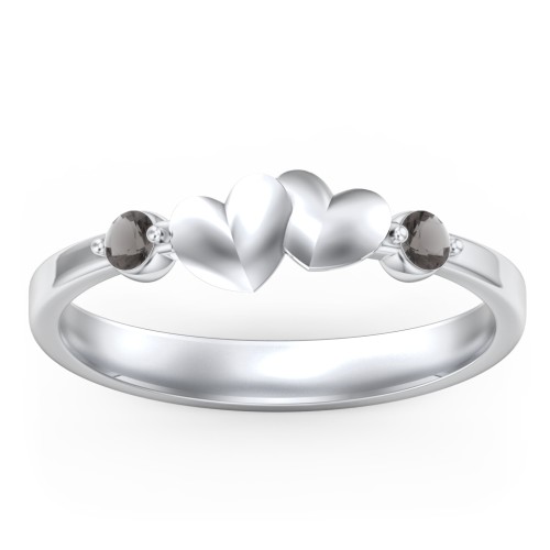Heart-to-Heart Ring with Accent Stones