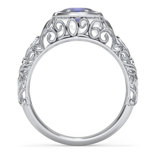 Vintage Graduation Ring – Sterling Silver with Blue Sapphire
