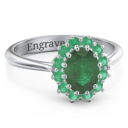 The Lady's Legacy Ring in 925 Sterling Silver with Emerald