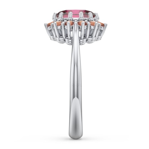 The Lady's Legacy Ring – Sterling Silver with Red Premium Zirconia and Garnet