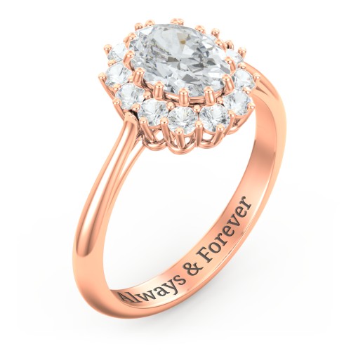 The Lady's Legacy Ring – 10K Rose Gold with White Premium Zirconia and Cubic Zirconia