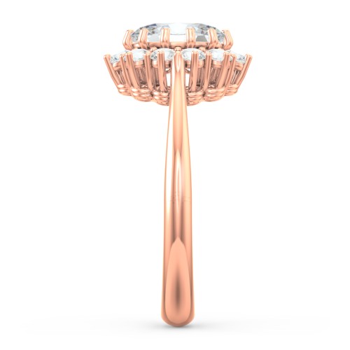 The Lady's Legacy Ring – 10K Rose Gold with White Premium Zirconia and Cubic Zirconia