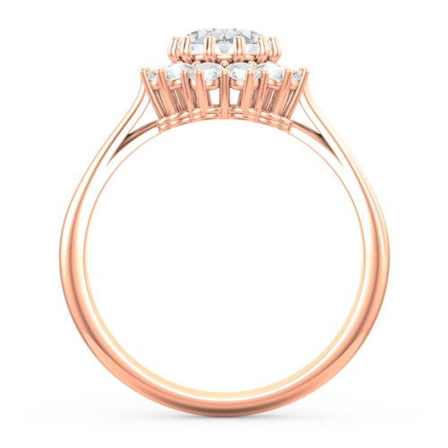 The Lady's Legacy Ring – 10K Rose Gold with White Premium Zirconia and Cubic Zirconia
