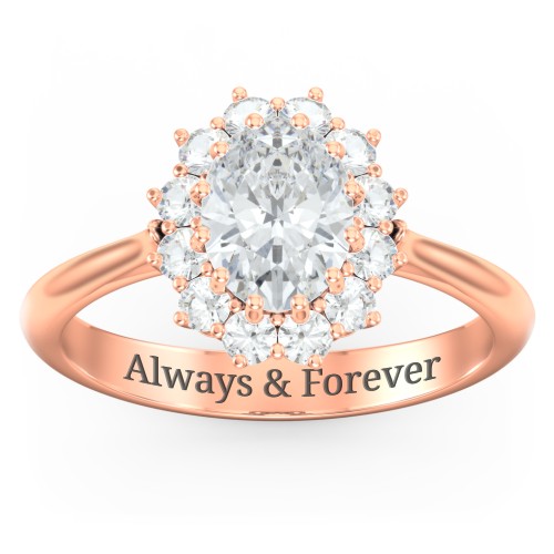 The Lady's Legacy Ring – 10K Rose Gold with White Premium Zirconia and Cubic Zirconia