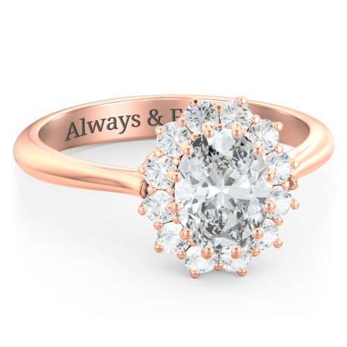The Lady's Legacy Ring – 10K Rose Gold with White Premium Zirconia and Cubic Zirconia