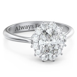 The Lady's Legacy Ring in 925 Sterling Silver with White Premium Zirconia and Diamond
