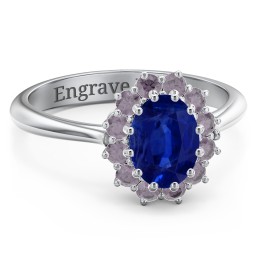 The Lady's Legacy Ring in 925 Sterling Silver with Blue Sapphire and Alexandrite