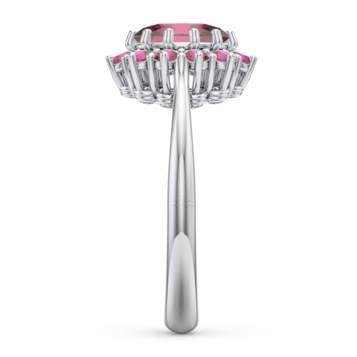 The Lady's Legacy Ring – Sterling Silver with Red Premium Zirconia and Ruby