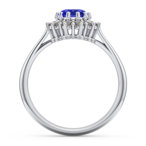 The Lady's Legacy Ring – Sterling Silver with Blue Sapphire and Smokey Quartz