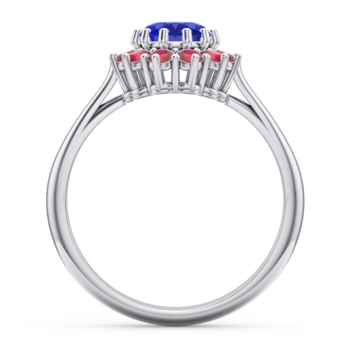 The Lady's Legacy Ring – Sterling Silver with Blue Sapphire and Garnet