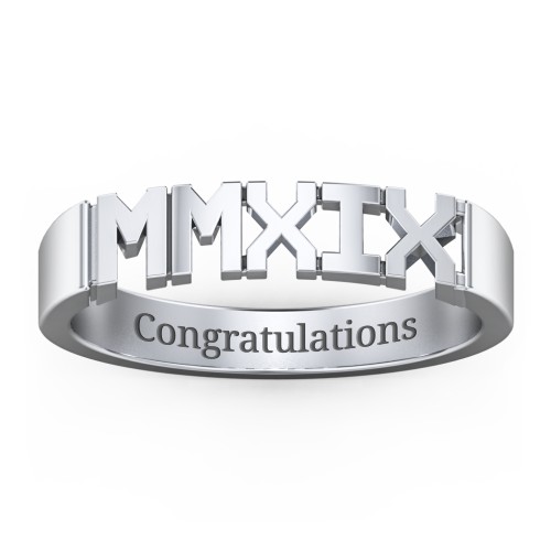 Roman Numeral Graduation Ring