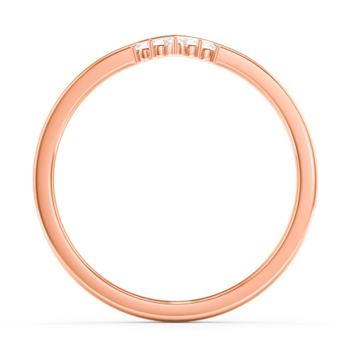 V-Shaped Stackable Ring with Accents