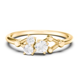 3-Stone Constellation Ring with Gemstones