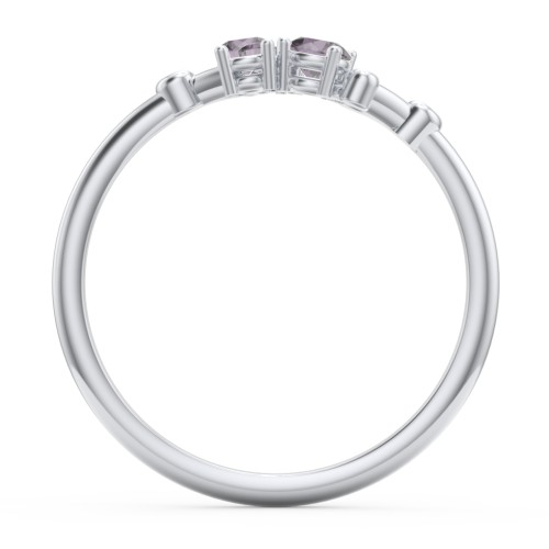 3-Stone Constellation Ring with Gemstones – Sterling Silver with Alexandrite