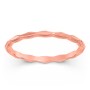 Faceted Wave Band with Milgrain Detailing