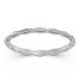 Faceted Wave Band with Milgrain Detailing