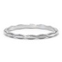 Faceted Wave Band with Milgrain Detailing
