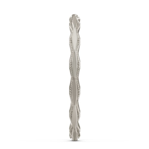 Faceted Wave Band with Milgrain Detailing – 10K White Gold