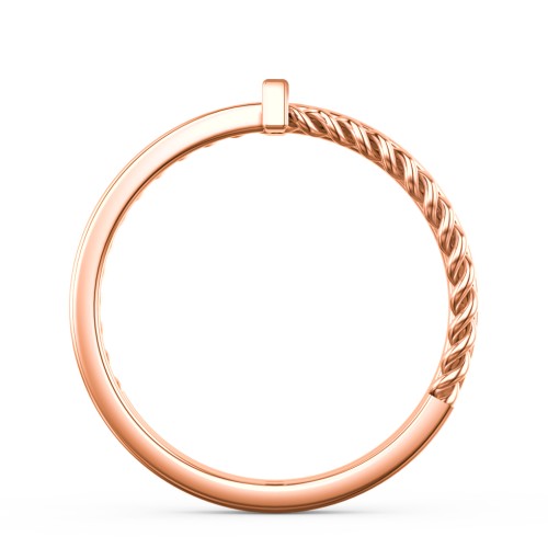 Twisted Cross Ring with Double Band