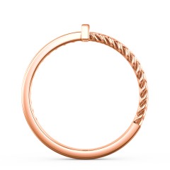 Twisted Cross Ring with Double Band