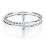 Twisted Cross Ring with Double Band – Sterling Silver