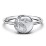 Yin-Yang Ring with Filigree Detailing – 10K White Gold