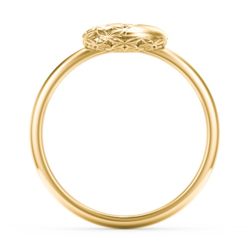 Yin-Yang Ring with Filigree Detailing – 10K Yellow Gold