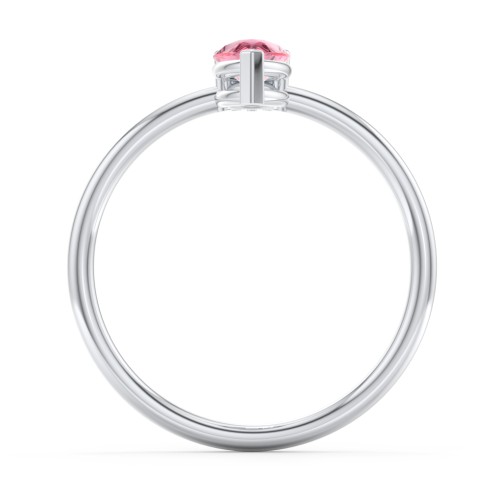 Pear Ring with Round Accent Stone