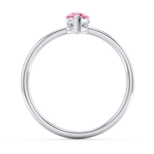 Pear Ring with Round Accent Stone