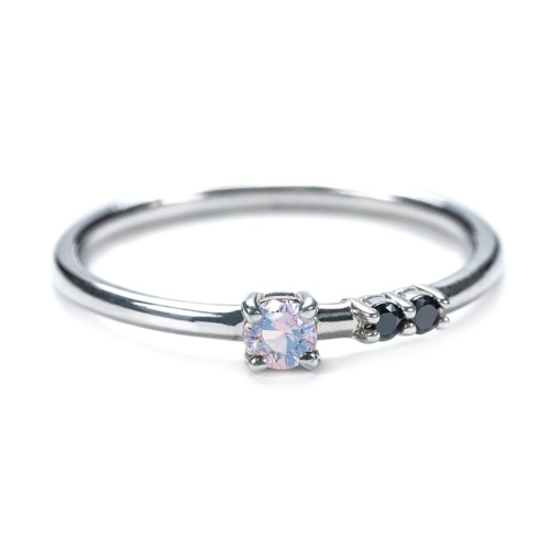 3-Stone Stacking Ring – Sterling Silver with Cubic Zirconia and White Premium Zirconia