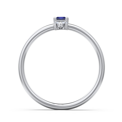 Princess Cut Stacking Ring with Accents