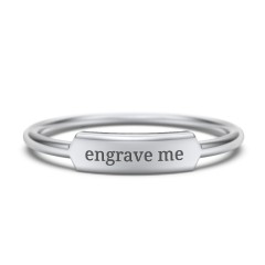 Engraved Bar Signet Ring – Starling