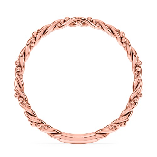 V-Shape Stacking Ring with Twisted Band
