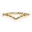 V-Shape Stacking Ring with Twisted Band – 10K Yellow Gold