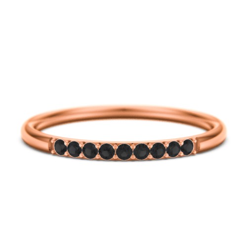 Stackable Band with Accent Gemstones