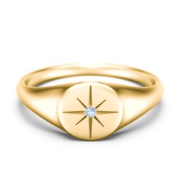 Star Set Signet Ring