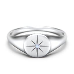 Star Set Signet Ring