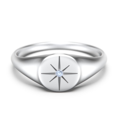 Star Set Signet Ring