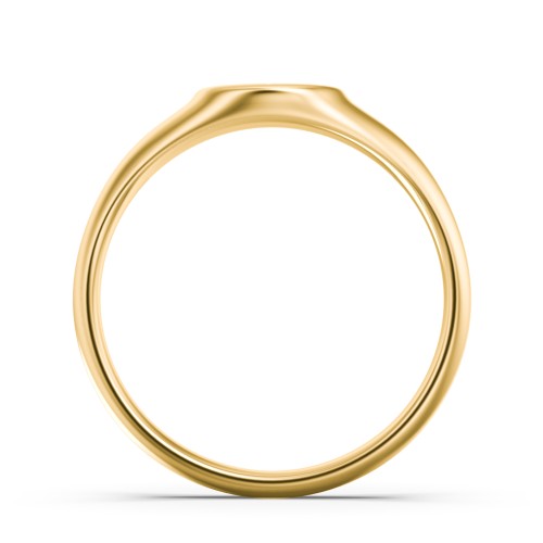 Star Set Signet Ring – 10K Yellow Gold with Green Premium Zirconia
