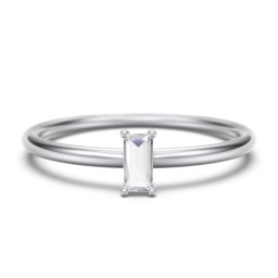 Vertical Baguette Stackable Ring