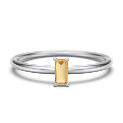 Vertical Baguette Stackable Ring
